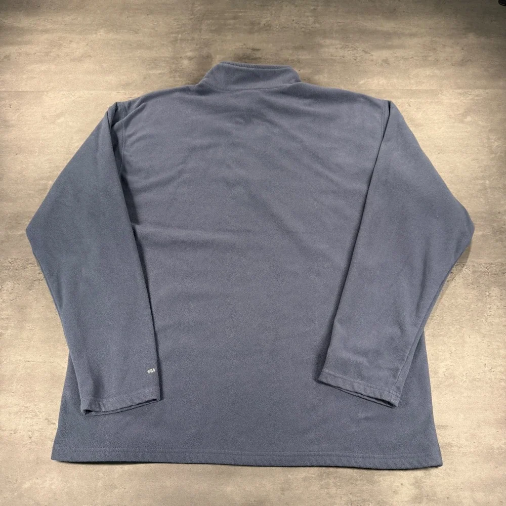 North Face 1/4 Zip Jacket Men‎ Large Vintage Y2K Blue Gray Faded Pullover Base